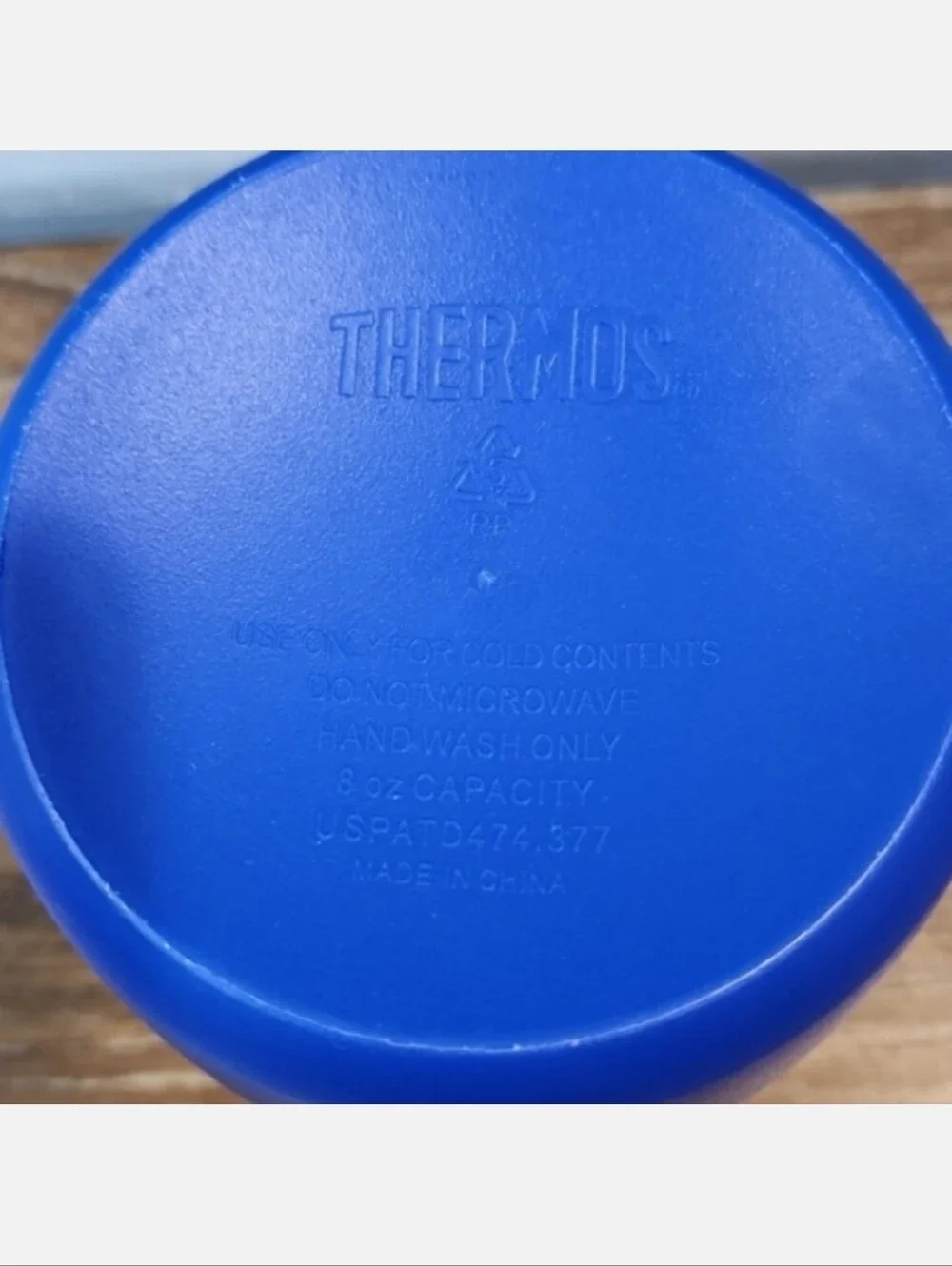 NWUT Thermos 8 oz Blue Gray Insulated Snak Snack Jar Collapsible Spoon
